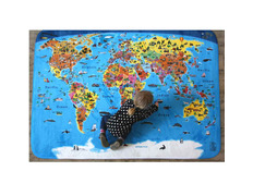 Tapete infantil ilustrado mundial 180X130 CM Inglês