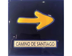 Ladrilho cerâmico Flecha Camino de Santiago 11x11 cm