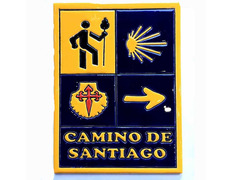 Telha cerâmica Sinais Camino de Santiago 15x20 cm