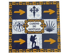 Bloco de vários símbolos do Caminho de Santiago 10x10