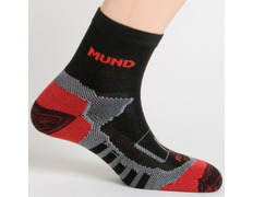 Mund Trail Running Sock Preto-Vermelho