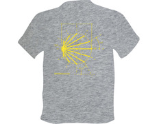 Camino de Santiago Logo Sketch T-shirt cinza