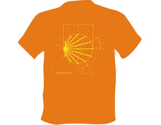 Camiseta Sketch Logo Camino de Santiago Orange