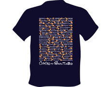 T-shirt das Aldeias do Caminho de Santiago Azul marino