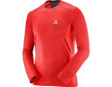 Camiseta vermelha Salomon Trail Rnner Ls