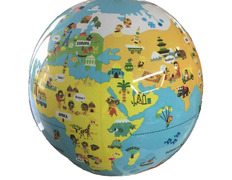 Globo inflável infantil do mundo pequenos viajantes em espanhol (30 cm)