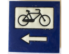 Ímã cerâmico Bicicleta e flecha MyL 5X5 cm