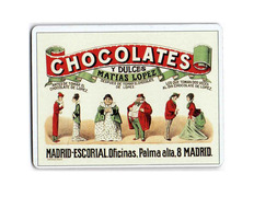 Ímã metálico Chocolates Matías López 6x8 cm.