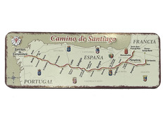 Ímã de placa retangular Camino de Santiago