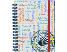 Caderno dos povos Camino de Santiago multicolor