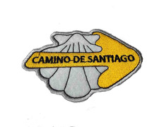 Patch shell bordado com seta Camino de Santiago