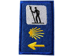 Patch bordado Triplo sinal azul