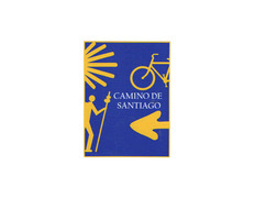 Adesivo 4 Símbolos Amarelos Camino de Santiago 6x8