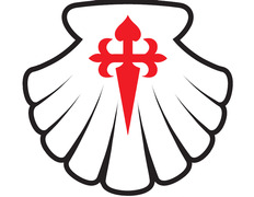 Adesivo de Vieira com Cruz do Caminho de Santiago