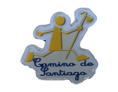 Plexiglas Pin Pilgrim Running Camino de Santiago