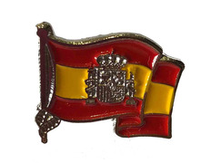 Bandeira com pino de metal da Espanha