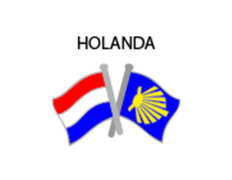 Metal Pin Holland Flag Camino Santiago