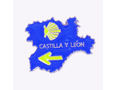 Pino de metal do mapa de Castela e Leão