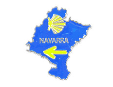 Pino de metal do mapa de Navarra