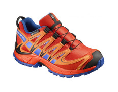 Sapato laranja / azul Salomon XA PRO 3D CS WP K