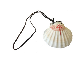 Vieira - Cordão de couro Pilgrim&#39;s Shell