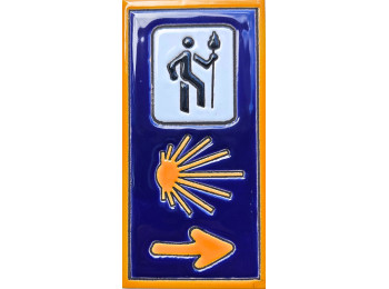 Telha cerâmica de sinal triplo 15x7,5 cm c / borda