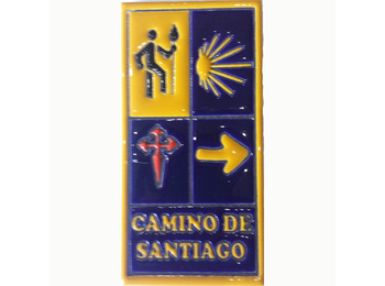 Telha cerâmica 4 símbolos 15x7,5 cm