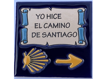 Azulejo Cerâmico Fiz o Caminho de Santiago 11x11