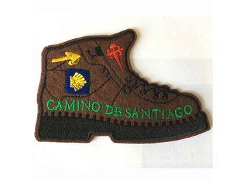 Patch de bota do Caminho de Santiago com Cruz de Santiago