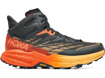 Bota Hoka Speedgoat 5 Mid GTX preta/laranja