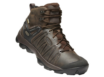 Bota Keen Venture Mid Couro WP Marrom / Preta