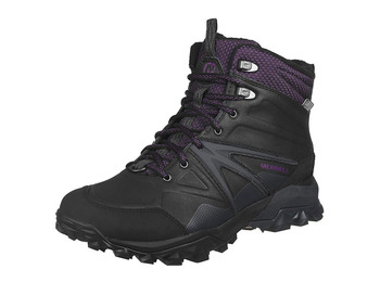 Bota Merrell Capra Glacial Ice Mid WTPF W Negro / Gris / Morado