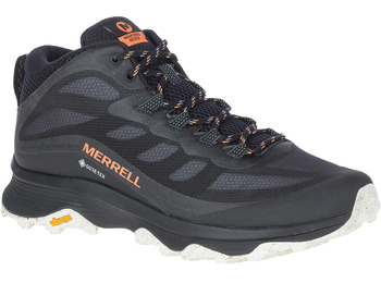 Bota Merrell Moab Speed Mid GTX Preto/Laranja
