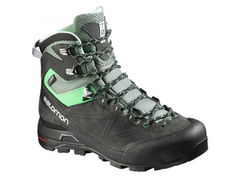 Bota Salomon X Alp MTN GTX W Cinza / Preto / Verde Azulado