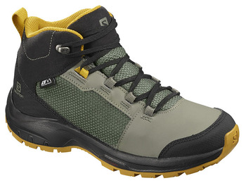 Bota Salomon Outward CSWP J Verde / Preto / Amarelo