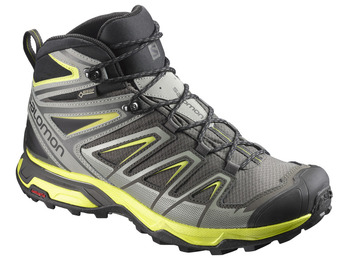 Bota Salomon X Ultra 3 Mid GTX cinza / preto / amarelo