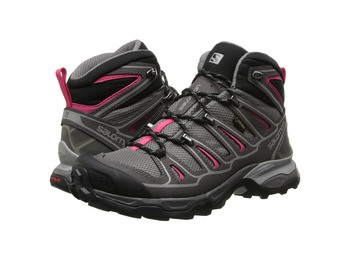 Bota Salomon X Ultra Mid 2 W GTX cinza / rosa / preta