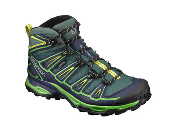 Bota Salomon X Ultra Mid 2 GTX Verde / Lima / Preto