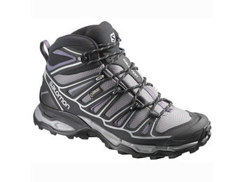 Bota Salomon X Ultra Mid 2 Spikes Gtx W Gris / Negro / Malva