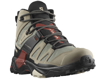 Bota Salomon X Ultra 4 Mid GTX Bege/Garnet/Preto