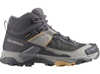 Bota Salomon X Ultra 5 Mid GTX W Preto/Cinza/Mostarda
