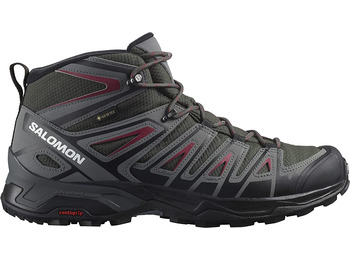 Bota Salomon X Ultra Pioneer Mid GTX Cinza/Garnet