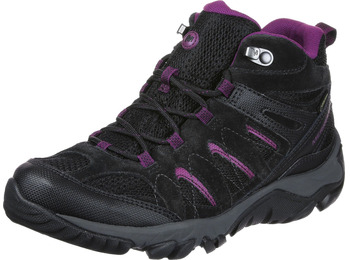 Botas Merrell Outmost Mid Vent GTX W Negro / Fucsia