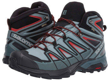 Botas Salomon X Ultra 3 Mid GTX cinza / preto / vermelho