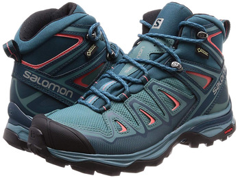 Botas Salomon X Ultra 3 Mid GTX W verde água / coral