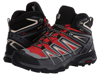 Botas Salomon X Ultra 3 Mid GTX Vermelho / Cinza