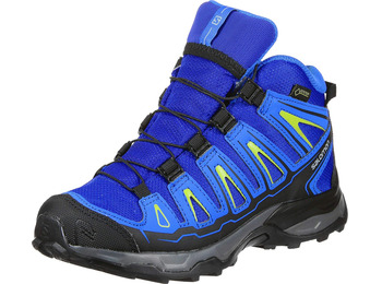 Botas Salomon X Ultra Mid GTX J Azul / Lima / Preto