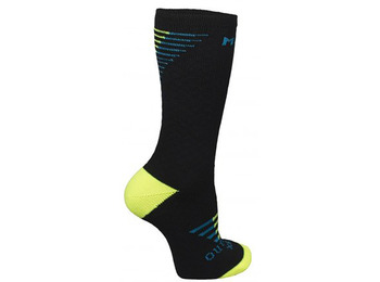 Mund Skiing Outlast/meia de lã preto/amarelo/azul