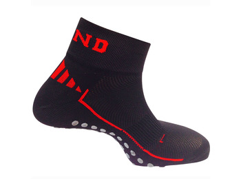 Meias Mund Antiderrapante Preto / Vermelho
