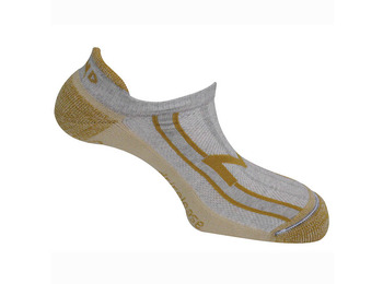 Mund Invisible Terry Socks Grey-Mustard Yellow